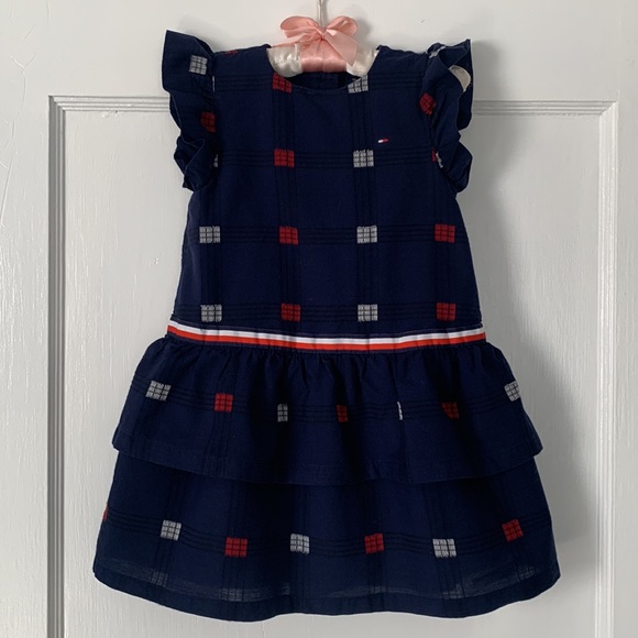 Tommy Hilfiger Navy Ruffle Sleeve Dress EUC 18M - Picture 14 of 14